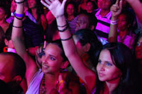 Jazz fans enjoying Kes the Band's performance