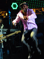 Beres Hammond leaps to the sky on Sunday