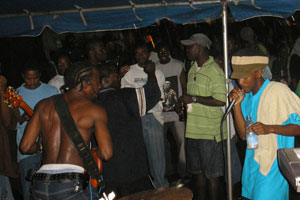 A section of the crowd at the Westside Service Station